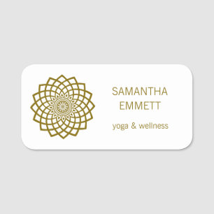 Yoga Instructor minimalist Mandala Modern Namnbricka