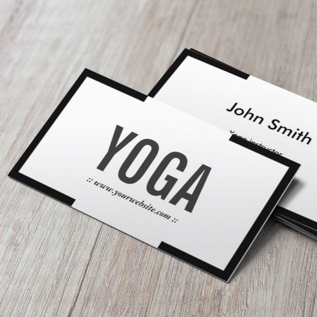Yoga Instructor Modern Bold Gräns Professionell Visitkort (Skapare uppladdad)