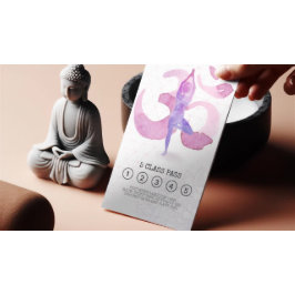 Yoga Instructor Om symbolklass Pass Loyalty Card Lojalitetskort