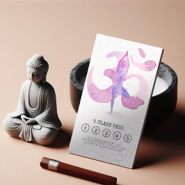 Yoga Instructor Om symbolklass Pass Loyalty Card Lojalitetskort
