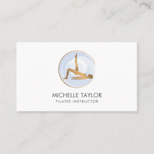 Yoga Instructor Pilates Fitness Modern Fitness Bus Visitkort