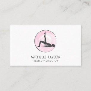 Yoga Instructor Pilates Fitness Modern Namaste Bus Visitkort