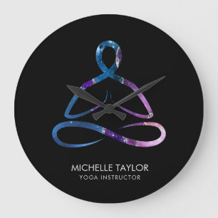 Yoga Instructor Pilates Fitness Modern Nebula Busi Stor Klocka