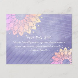 Yoga Instructor Ro Guld Mandala citat Vykort