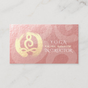 Yoga Instructor Ro Guld Meditation Pose ZEN OM Visitkort