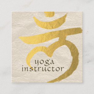 Yoga Instructor Root Chakra Muladhara Mantra LAM Fyrkantigt Visitkort