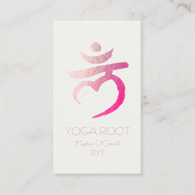 Yoga Instructor Root Chakra Muladhara Mantra LAM Visitkort (Framsida)