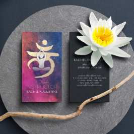 Yoga Instructor Root Chakra Symbol Meditation Pose Visitkort