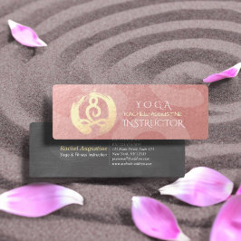 Yoga Instructor Silver Guld Meditation Pose ZEN OM Mini Visitkort