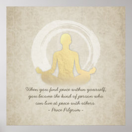 Yoga Instructor Studio citerar Easy Pose ZEN Symbo Poster