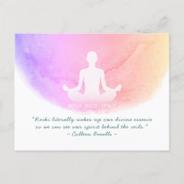 Yoga Instructor Studio Meditation Easy Pose Citate Vykort