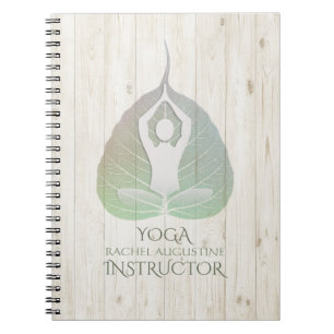 Yoga Instructor Studio Meditation Pose Bodhi Löv Anteckningsbok