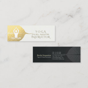 Yoga Instructor Studio Meditation Pose Bodhi Löv Mini Visitkort