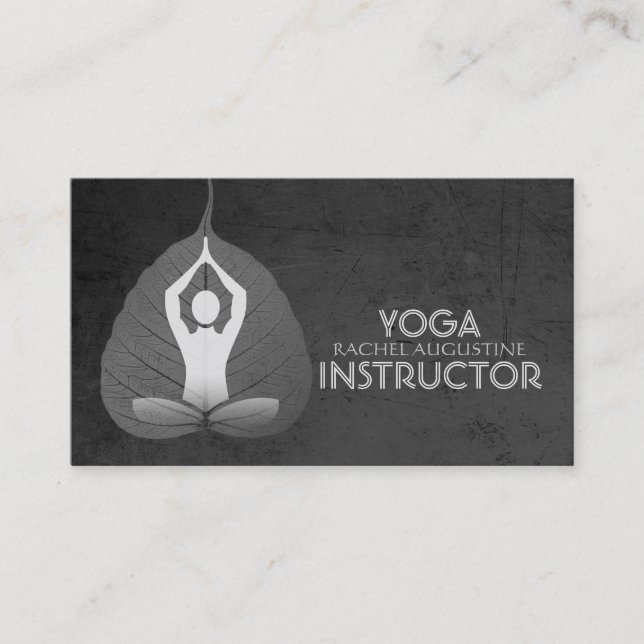 Yoga Instructor Studio Meditation Pose Bodhi Löv Visitkort (Framsida)