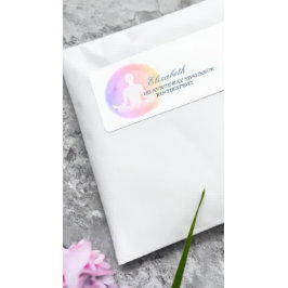 Yoga Instructor Studio Meditation Pose Life Coach Adressetikett