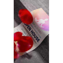 Yoga Instructor Studio Meditation Pose Open House Reklamblad