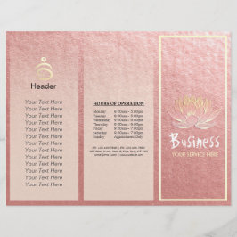Yoga Instructor Studio Tri-Fold Brochure Lotus