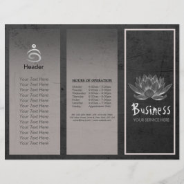 Yoga Instructor Studio Tri-Fold Brochure Lotus