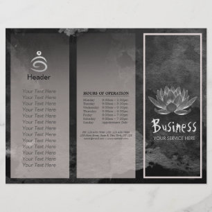 Yoga Instructor Studio Tri-Fold Brochure Lotus