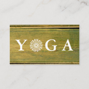 Yoga Instructor Vintage Stil Wodden Visitkort