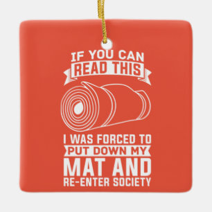 Yoga Instructor Yogi Zen Meditation Julgransprydnad Keramik