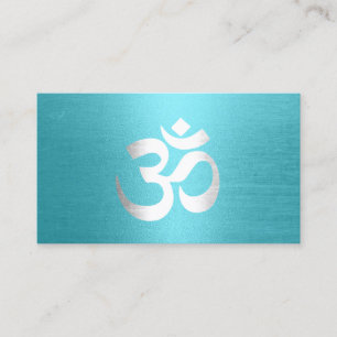 Yoga-instruktion om typografi Modern turkos Visitkort