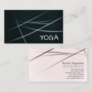 Yoga Instruktor Abstrakt Black White Ljus Kurvor Visitkort