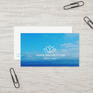 Yoga Instruktör Blå himmel Zen Visitkort