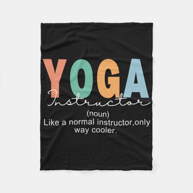 Yoga Instruktör Definition Normal Endast Cooler Te Fleecefilt (Framsidan)