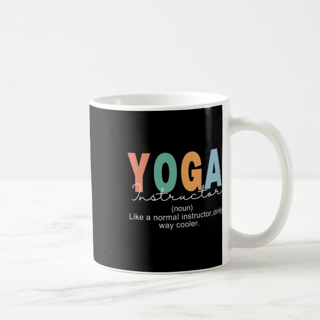 Yoga Instruktör Definition Normal Endast Cooler Te Kaffemugg (Höger)