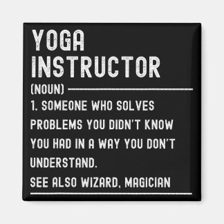Yoga Instruktör Definition Tröjor Rolig Jobbtitel Magnet