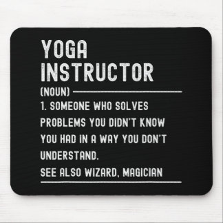 Yoga Instruktör Definition Tröjor Rolig Jobbtitel Musmatta