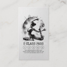 Yoga-instruktör enbenspätt Kung Pose 5-klasspass Lojalitetskort