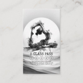 Yoga-instruktör enbenspätt Kung Pose 5-klasspass Lojalitetskort