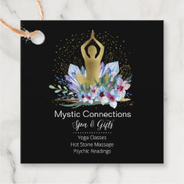 Yoga instruktör Energi healer Kristaller Reiki Spa Gåvor Etiketter