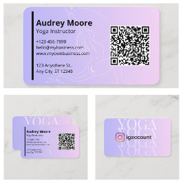 Yoga-instruktor för personlig märkning visitkort