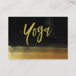 *~* Yoga Instruktör Guld & Black Modern Visitkort