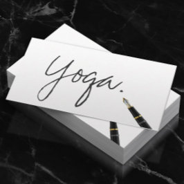 Yoga-instruktör Handskriven Elegant Visitkort