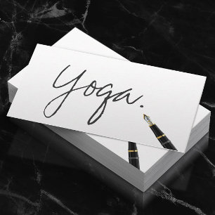 Yoga-instruktör Handskriven Elegant Visitkort