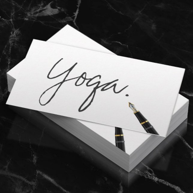 Yoga-instruktör Handskriven Elegant Visitkort (Skapare uppladdad)