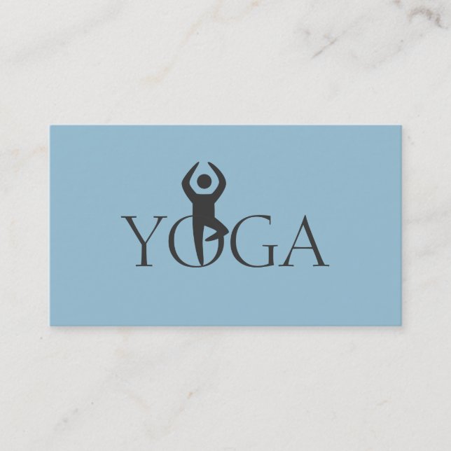 Yoga-instruktör, klasser visitkort (Framsida)