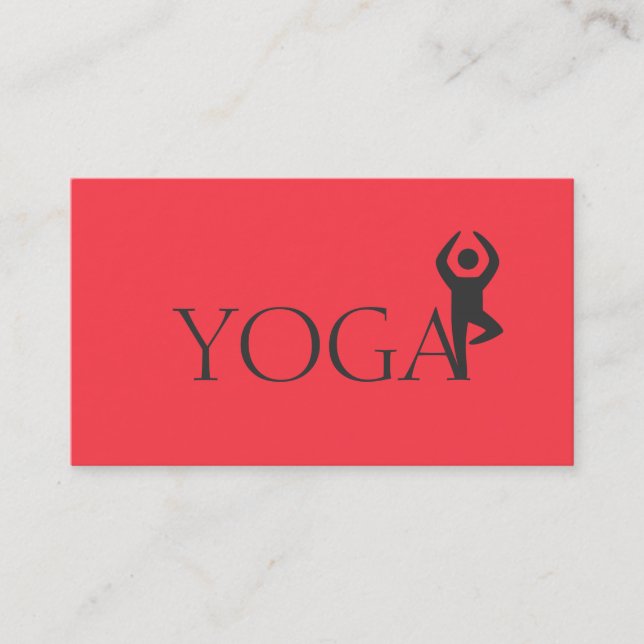 Yoga-instruktör, klasser visitkort (Framsida)