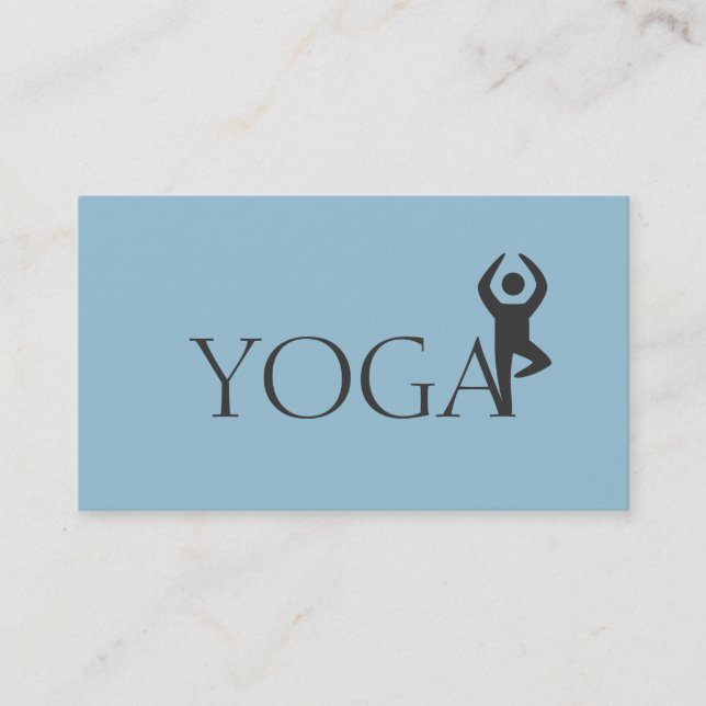 Yoga-instruktör, klasser visitkort (Framsida)