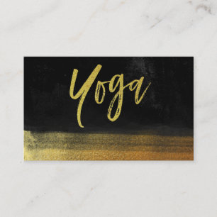 *~* Yoga Instruktör Lärare * Black Guld Modern Visitkort