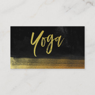*~* Yoga Instruktör Lärare Guld & Black Visitkort