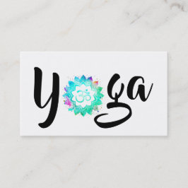 *~* Yoga Instruktör Lärare OM Aum Lotus Mandala Visitkort