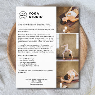 Yoga Instruktör Lärare PR Business Reklamblad