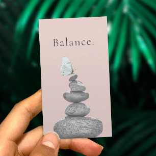 Yoga-instruktör Life Coach Hälsa Balance Pebble Visitkort