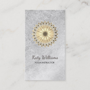 Yoga Instruktör Lotus Flower Watercolor Healing Visitkort