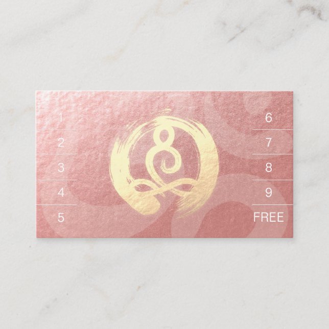 YOGA-instruktör Loyalty Slår Meditation Pose Zen Lojalitetskort (Framsida)